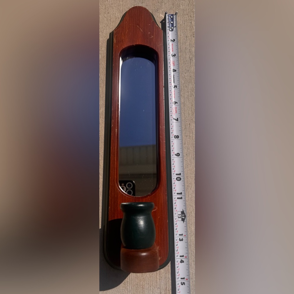 Wooden Framed Mirror with Black Trim